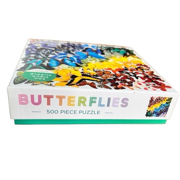 Galison Rainbow Butterflies 500 Piece Colorful Jigsaw Puzzle. - Picture 3 of 5